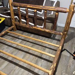 Log Bed Frame 