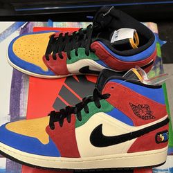 Mens Nike Air Jordan 1 Mid Fearless