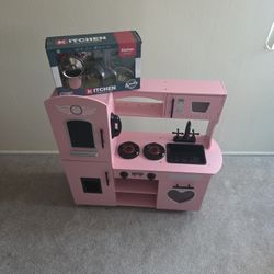 Pink Play Kitchen And Kitchen Ware
