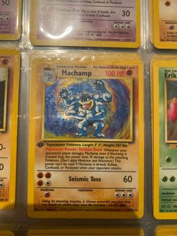 Machamp Pokémon Holographic Card 1st Edition