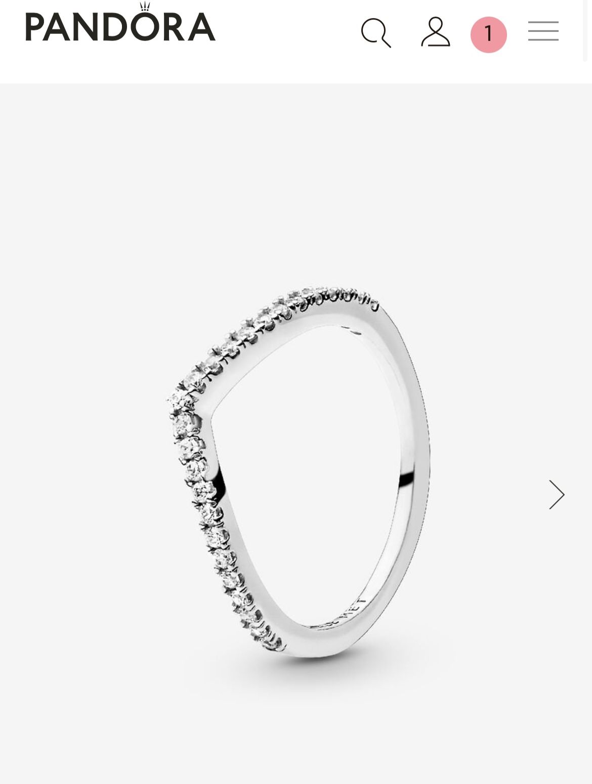 Pandora Sparkling Wish Bone Ring!