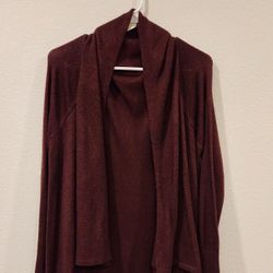 H&M MAROON CARDIGAN SZ LG