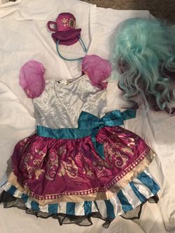 Size 8-10 Girls Dress Halloween - Mad Hatter