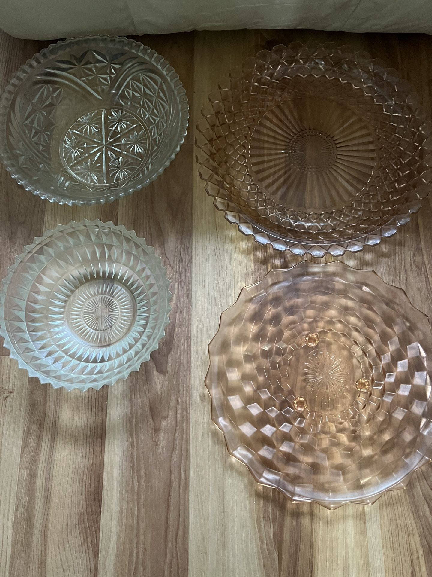 Vintage Glass Servers