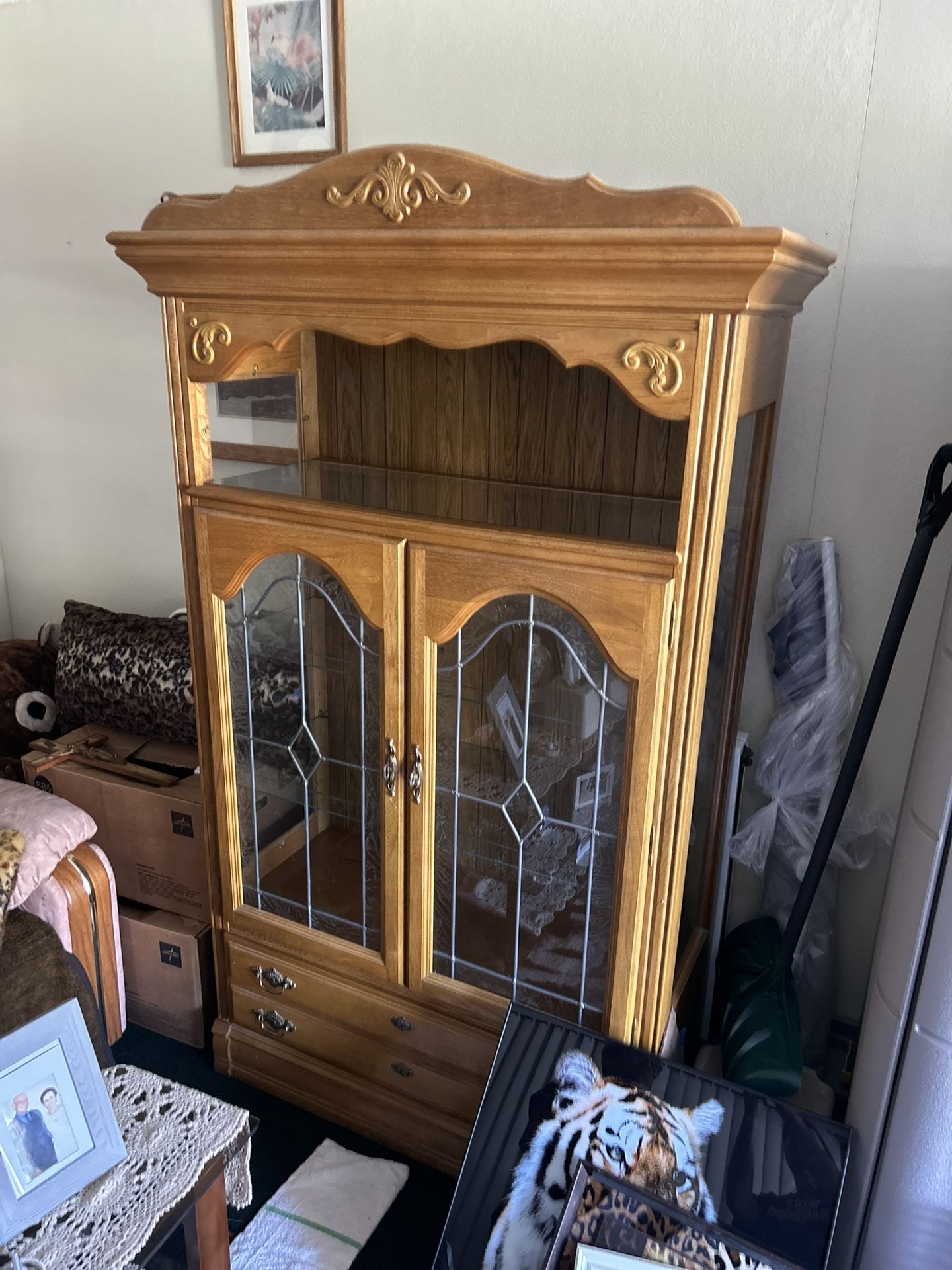 Crystal China Cabinet CRYSTAL GLASSES AND CUPS ETC