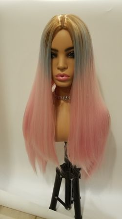 Long Pink Straight Wig