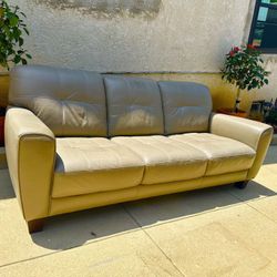 Macys Leather Sofa Couch 
