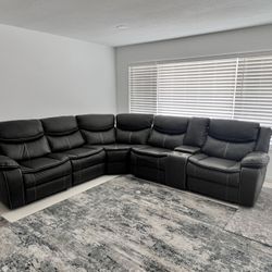 Leather Couch Sectional 