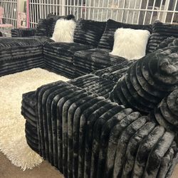 Brand New Super Plush Comfy Corduroy Sectional Set 