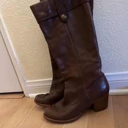 Coach Heeled Leather Boots