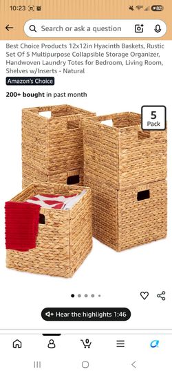 5 storage cube baskets