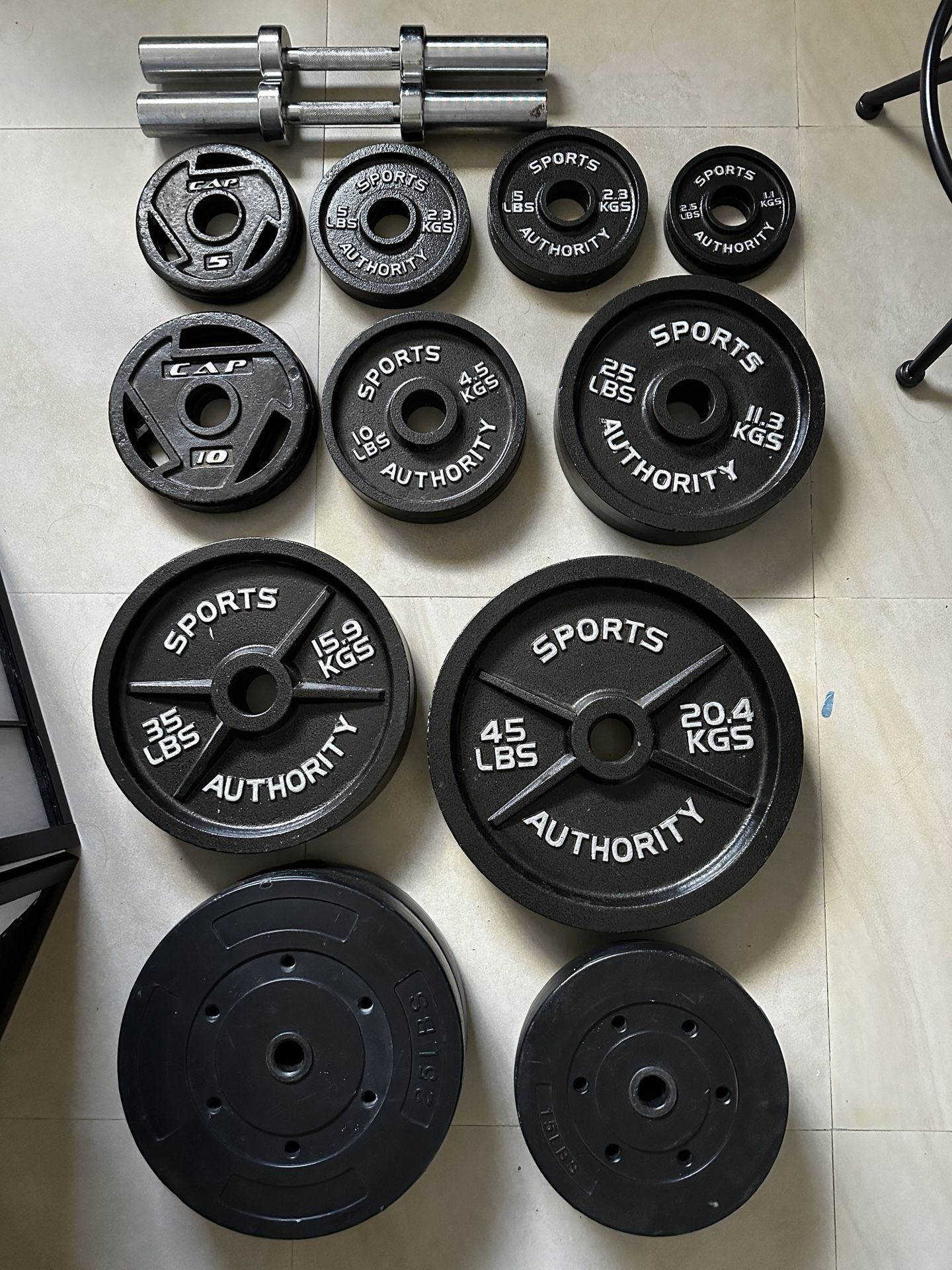 Gym Equipment Weights Plates Olympic Dumbbell 