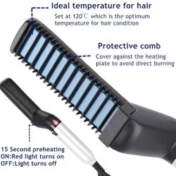 NEW Beard/ Hair Straightener Brush