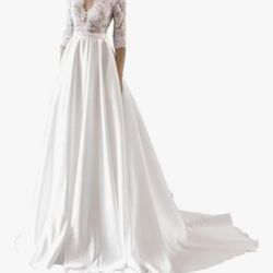 Vestido De Novia Super Elegante Talla 14 Pero Salio Reducido Viene Siendo Un 12 