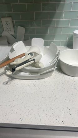White Kitchen Utensil and Dish  Set