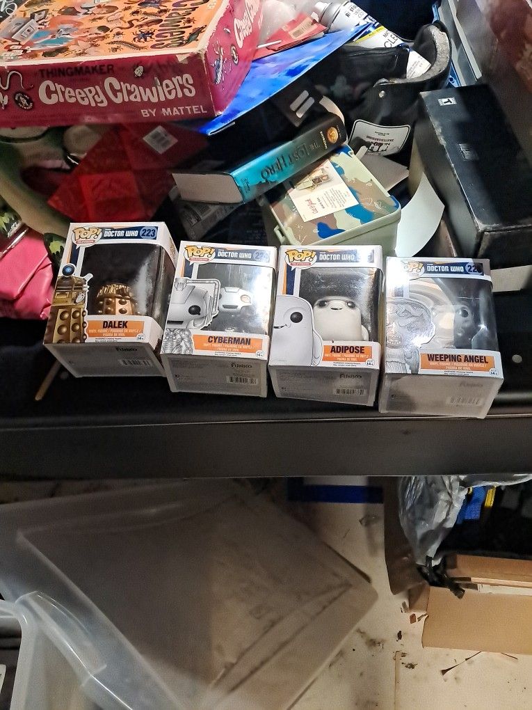 Funko Pop! TV Doctor Who Dalek, Cyberman, Adipose And Weeping Angel