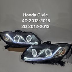 Honda Civic 4D 2012-2015 Headlights 