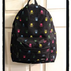 YAK  PAK ☠️ Skull & X-Bone ☠️ Unisex 2-Pouch Std Size Backpack *NWOT*