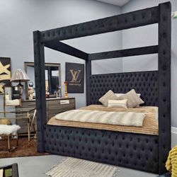 😴 NEW!! Velvet Canopy Bed Frames STILL IN BOX 📦 😴 