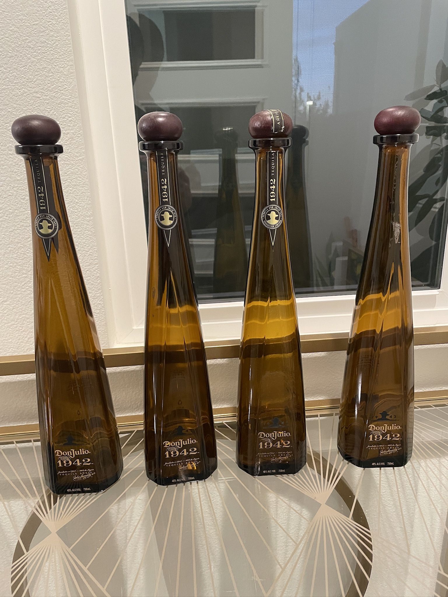 4 Genuine Don Julio 1942 Empty Bottles