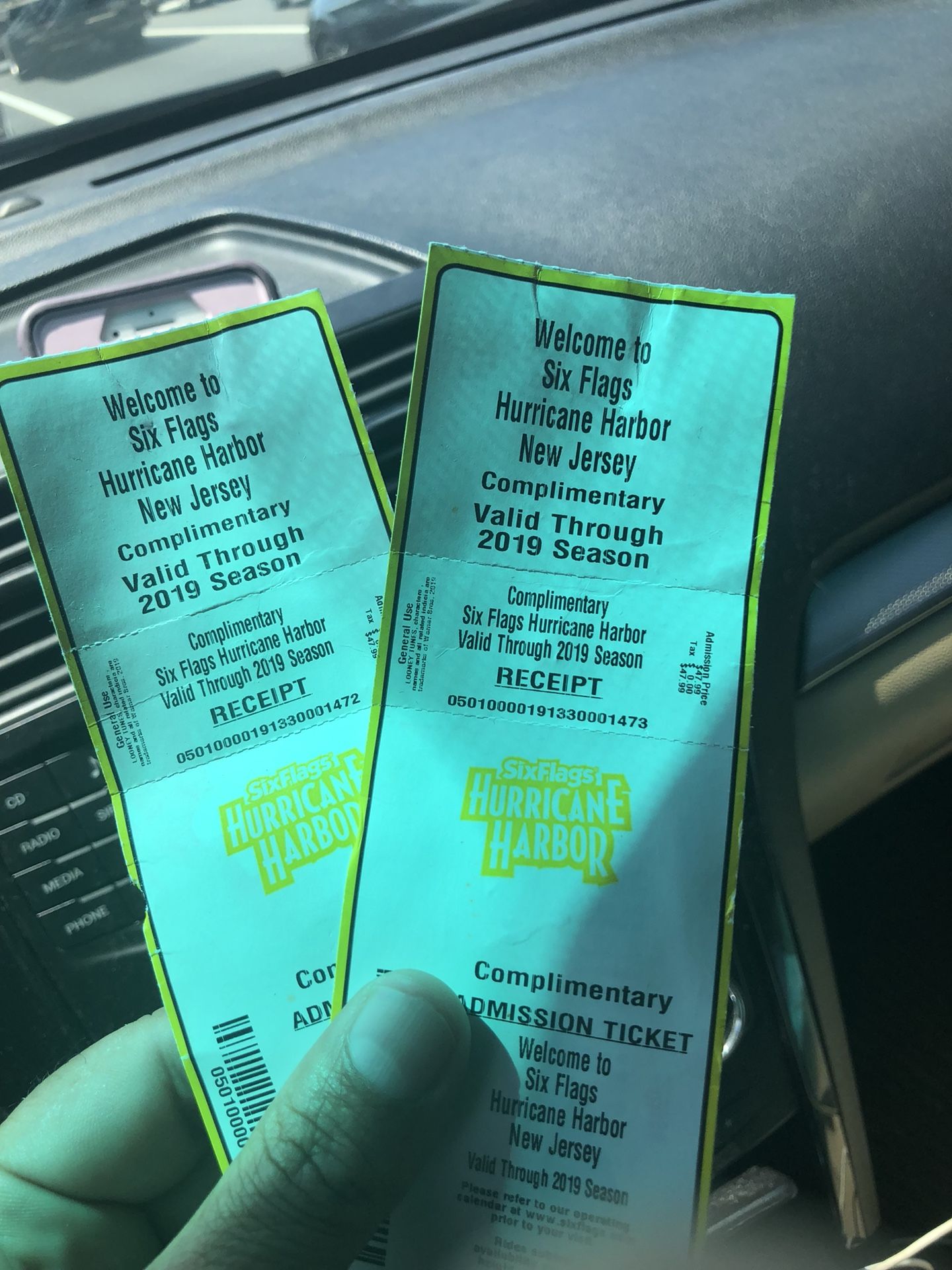 2 water park tickets