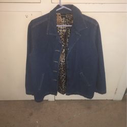 Womens Jean Coat  —  Large