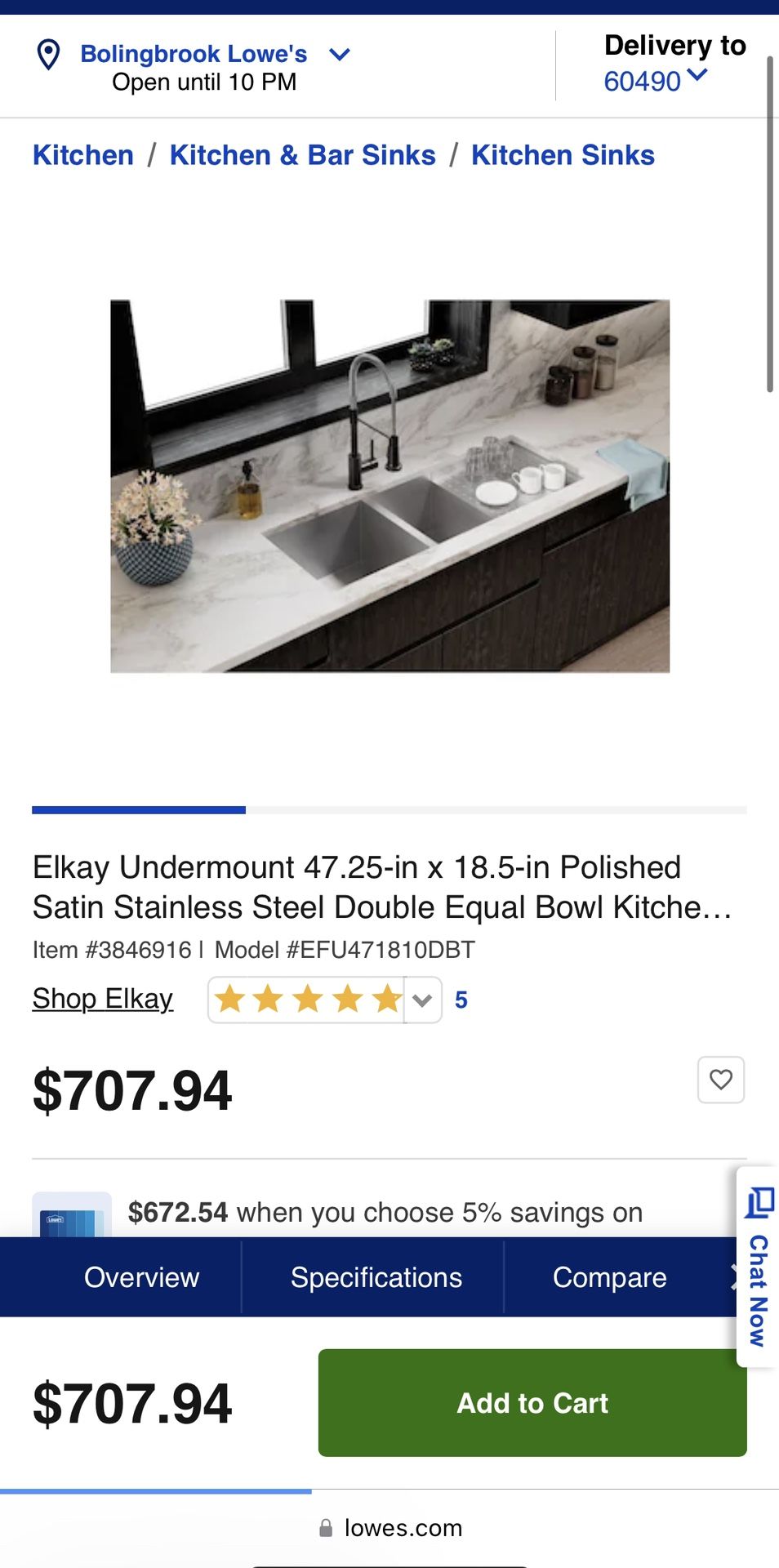 Elkay Undermount Polished Satin Stainless Steel Double Equal Bowl Kitchen Sink