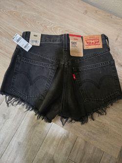 Levi's 501 Micro Shorts Black Size 24