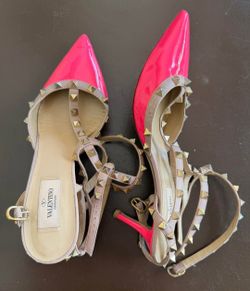 Valentino Garavani Rockstud shoes pink leather size US 9.5