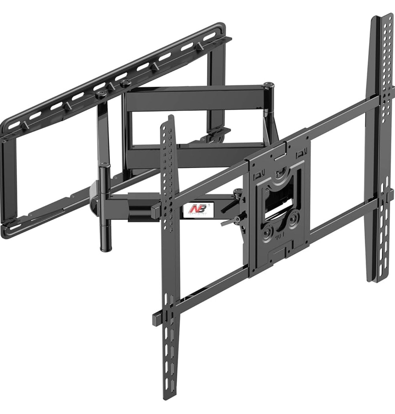NB North Bayou Heavy Duty TV Wall Mount Double Arms Articulating Swivel TV Bracket for Most 75”-110 inch LED LCD OLED TVs VESA Compatible Hold up to 2