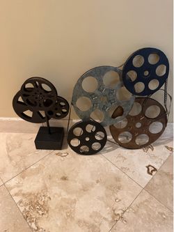 Metal Film Reel Decor Set