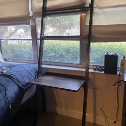 Free Wood Leaning Desk With Shelves