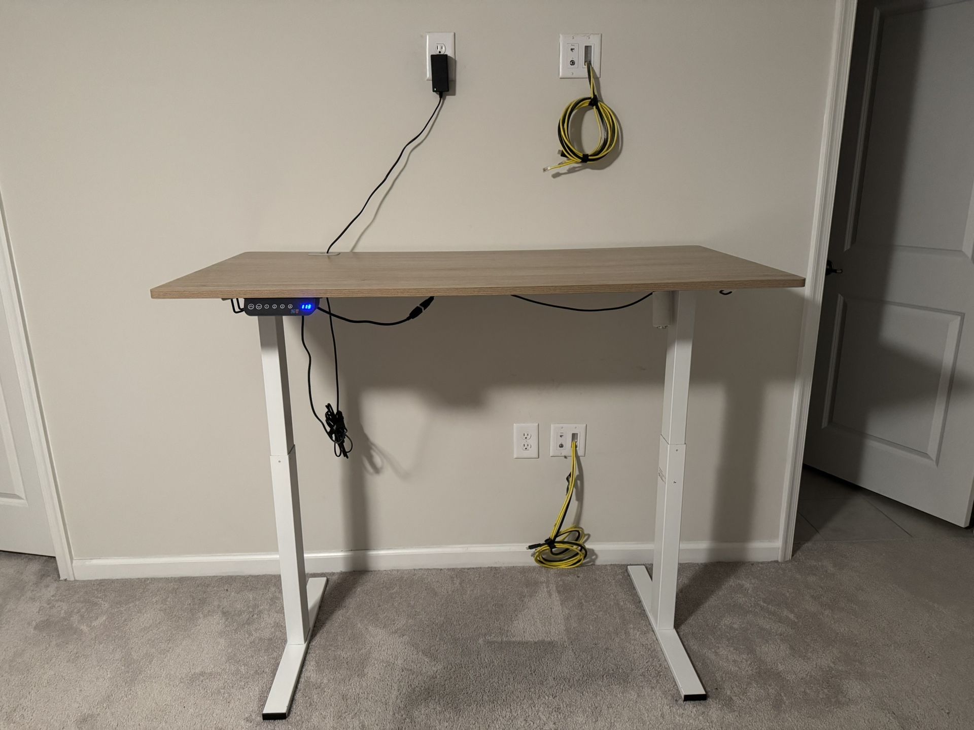 55 inch wide height adjustable standing desk