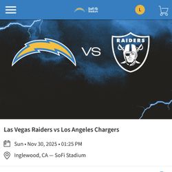 Chargers Vs Raiders 2 Tickets