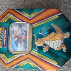 Pokemon Cards And Dragonite Metal Case