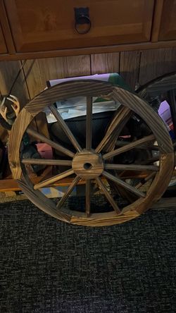 Two wooden like wagon, wheels brand new