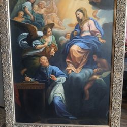 St Francis de Sales contemplating the Virgin Mary