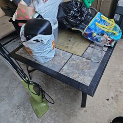 Backyard table with 2 chairs