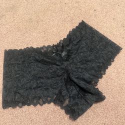 New Xl Black Lace Shorts Lingerie 