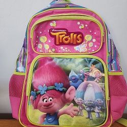 DreamWorks Trolls Poppy Pink Backpack School Bag w/ Mesh Pockets 