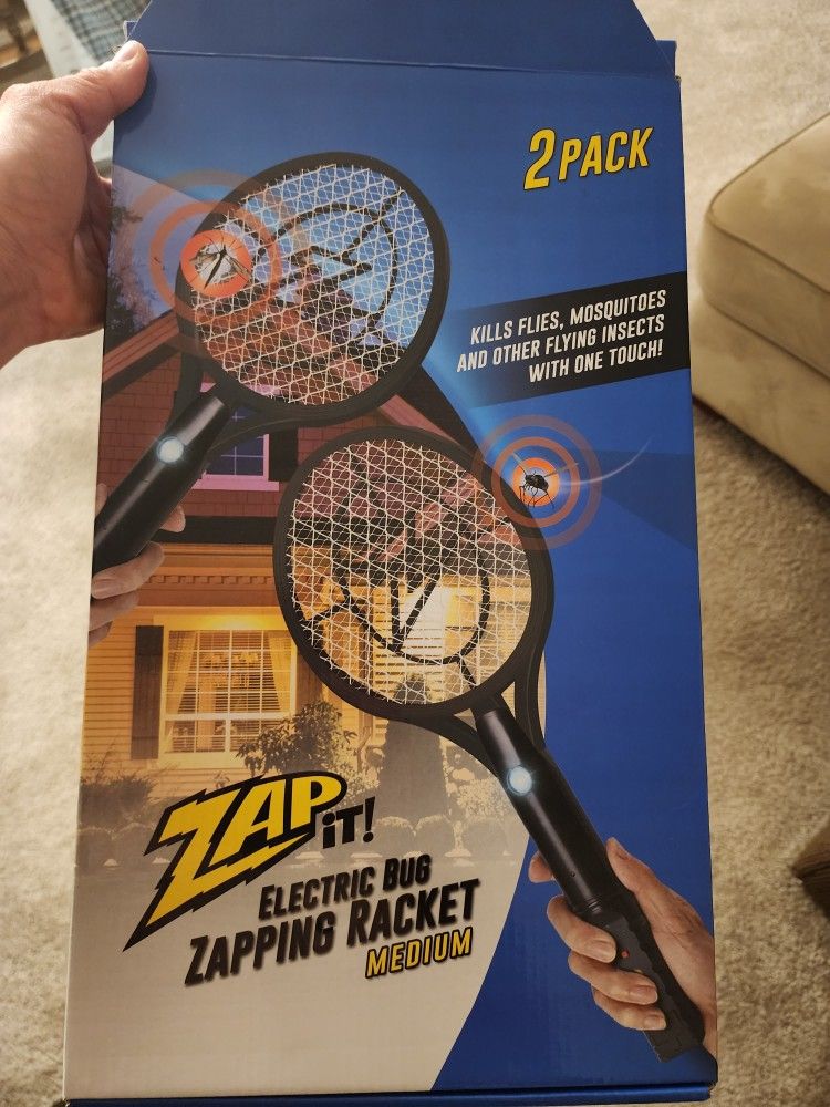 Rechargeable Bug Zapper Racket, Electric Fly