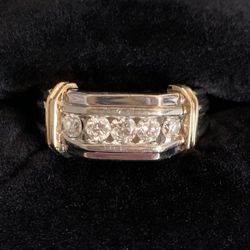Men’s .5ct Earth Mined Two Tone Gold Band