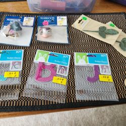 New Craft Products Birds Leaves Thread Glittered Letters