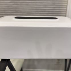 Facial Tissue Box Cover/Holder for Bathroom Vanity Countertops, White