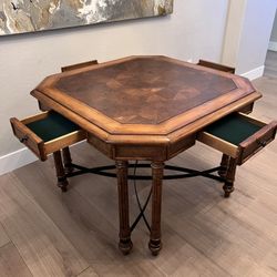 42” Tommy Bahama Island Estate Plantation Brown Samba Game Table w/ 4 Drawers