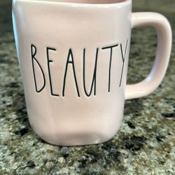 Rae Dunn Pink Beauty And Beast Mugs