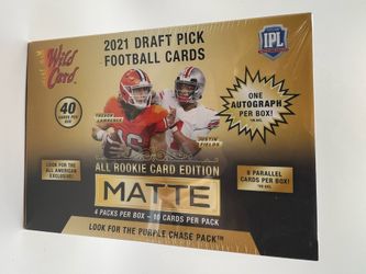 2021 Football Draft Picks MATTE Wild Cards (all Rookie)