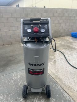 Shop Husky 27 Gal.165 PSI Vertical Electric Oil-Free Quiet Auto/Workshop Air Compressor with Dual Gauges and 2-Quick Couplers Questions & Answers (26)