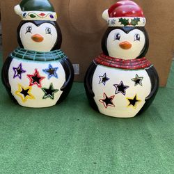 Pingüinos De Barro Para Ponerle Luz O Velas Por Dentro