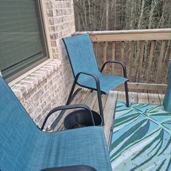 Teal Patio Set